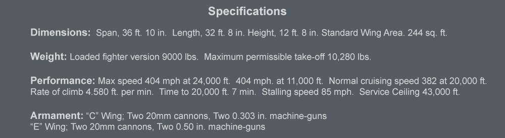 Spitfire Mk XIV Specifications