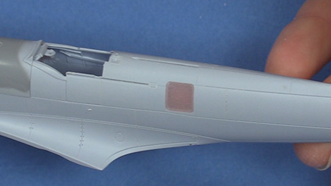 Airfix Spitfire XIV Conversion Camera Port Filled